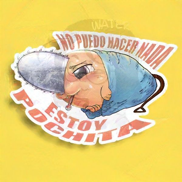 Pochita is sick Sticker