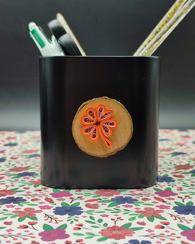 Trèfle à 4 cœurs, orange