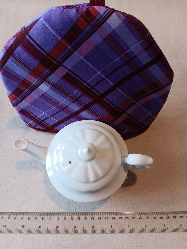 Tea Cosy Check Fabric 1-2 Cup 