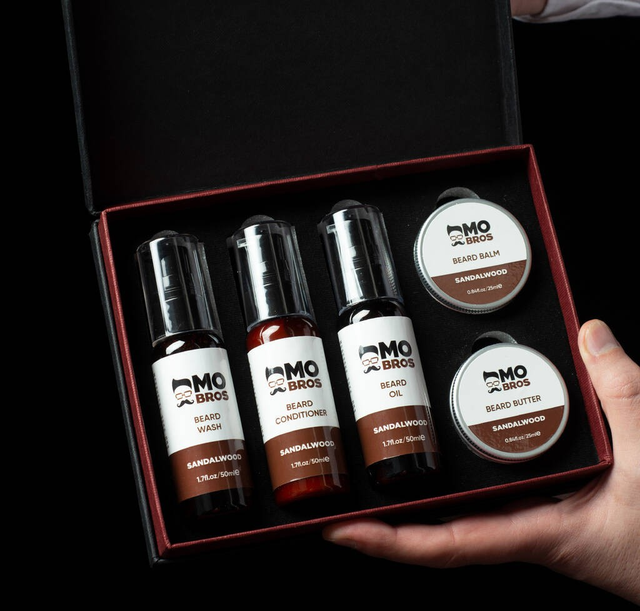 4 Step Beard Care Kit - Sandalwood by Mo Bros