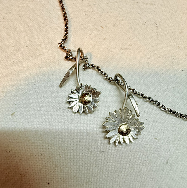 Gänseblümchen- Silberanhänger 