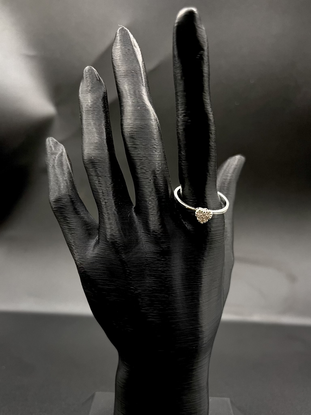 Anel Coração Cravejado 