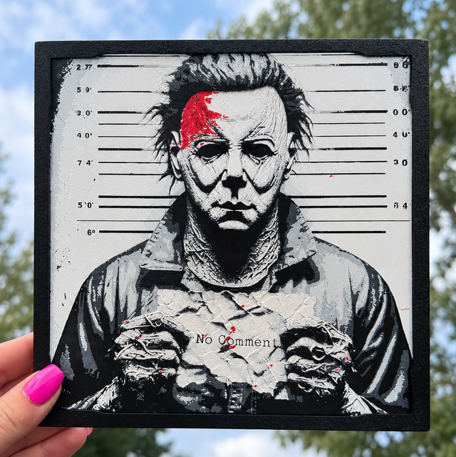 Michael Myers “No Comment” 3D Printed Wall Art