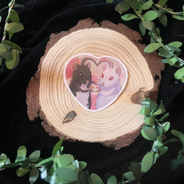 Sticker Rata // rata corazón