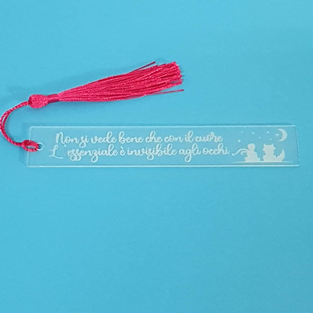 Segnalibro inciso su acrilico 