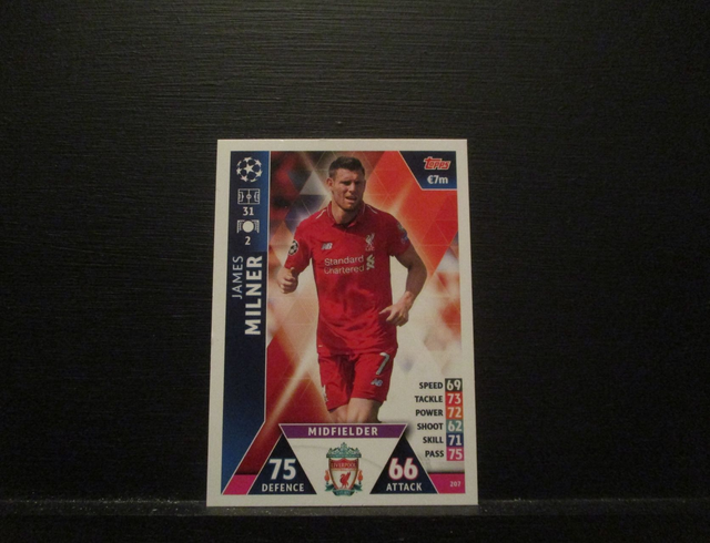 James Milner - UEFA Champions League Match Attax 2018/19 Original Trading Card #207