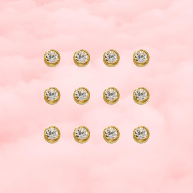 24ct gold plated April birthstone caflon (12)