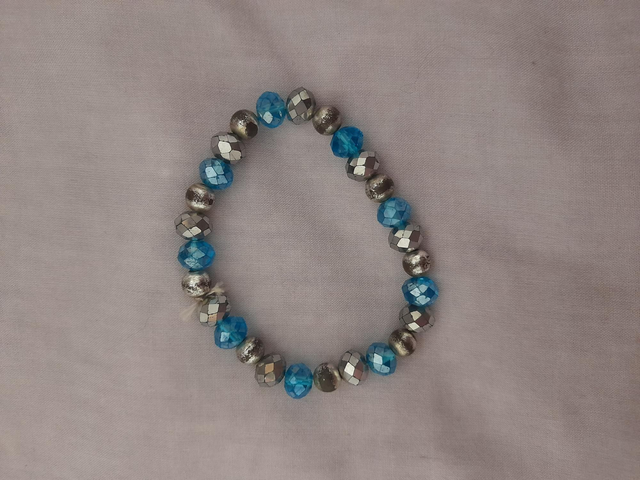 Blue and silver bracelet 
