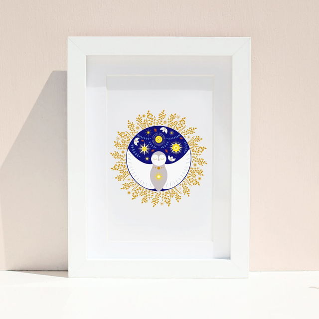 "Chouette" Cadre 13x18cm