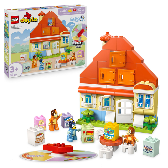 LEGO DUPLO 10459 Blueys Familienhaus mit Memory-Spiel