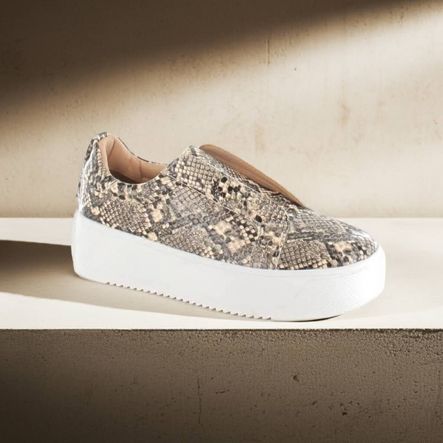 Platform Sneakers - Snakeskin