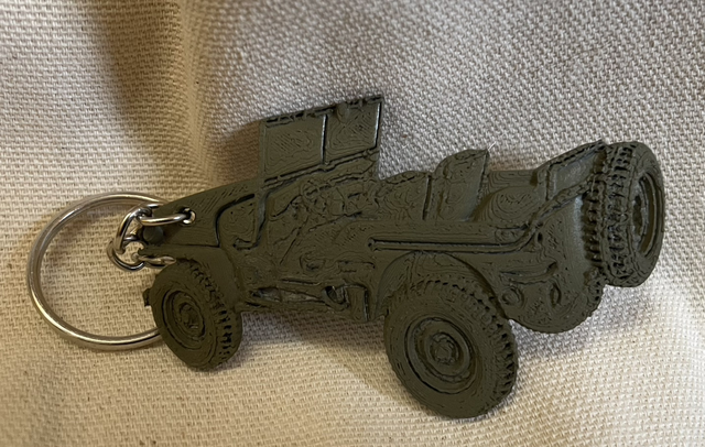 Porte clé jeep kaki