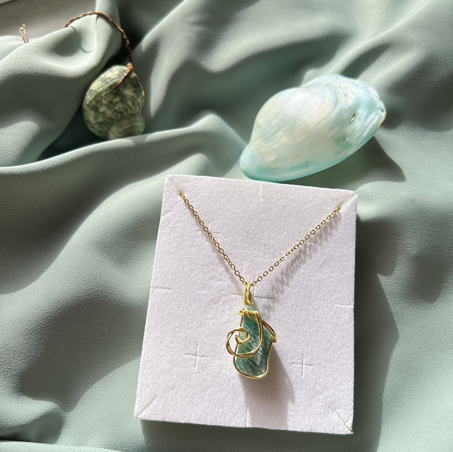 Collana in amazzonite grezza , prov : Russia 🇷🇺 , acciaio inox 