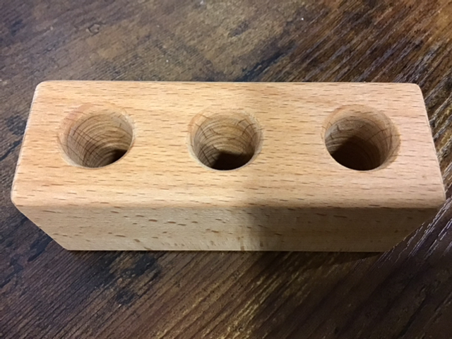 Aufsteller Modell Buche für 3 Phiolen von Salzwerk
