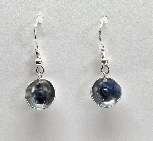 Dome Earring with Stone