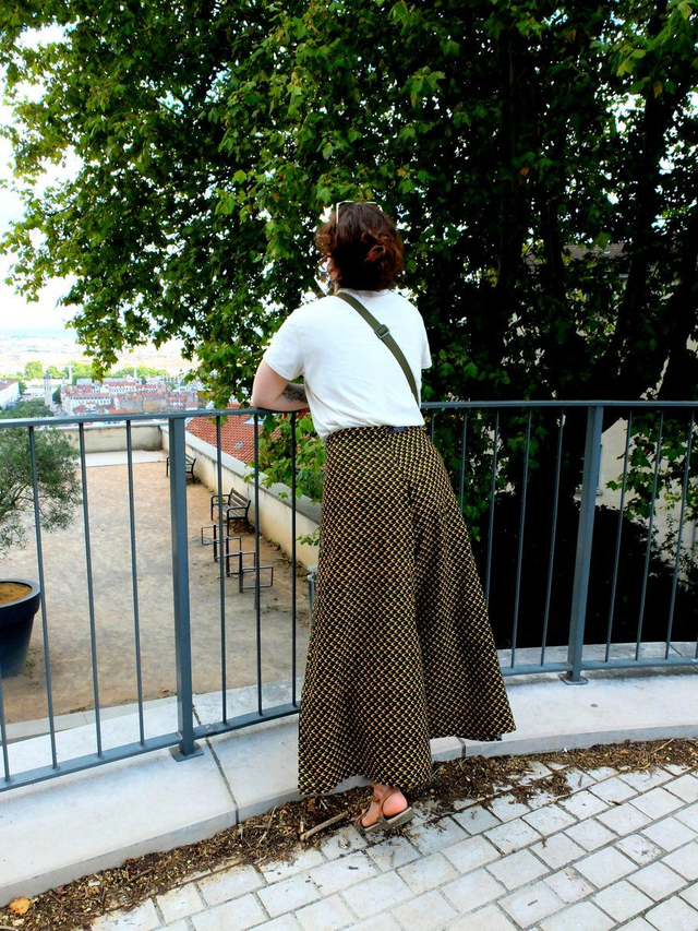 Pantalon portefeuille FOUTA | coton wax | Imprimé TILAPIA