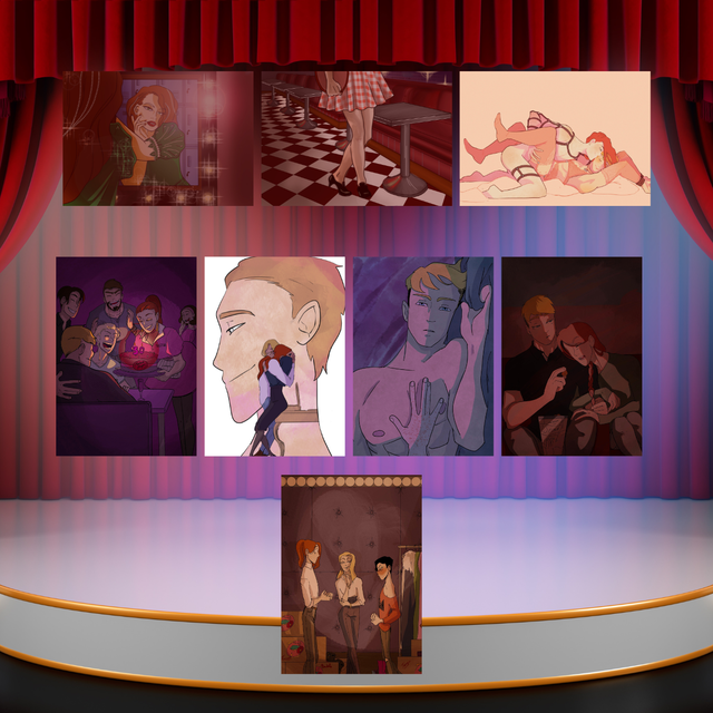 Packs Illustrations "Passion au Manoir Pourpre"