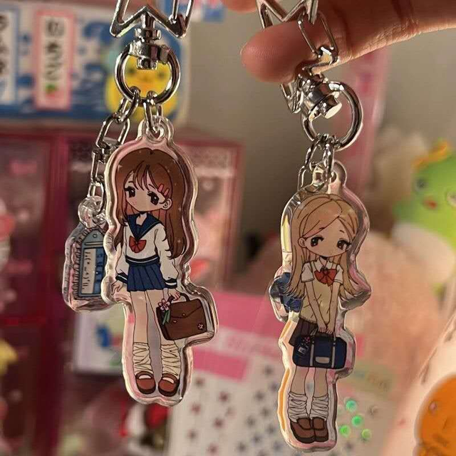 Porte-clés Anime – Fille Mignonne Style Kawaii, Accessoire Déco Sac & Clés