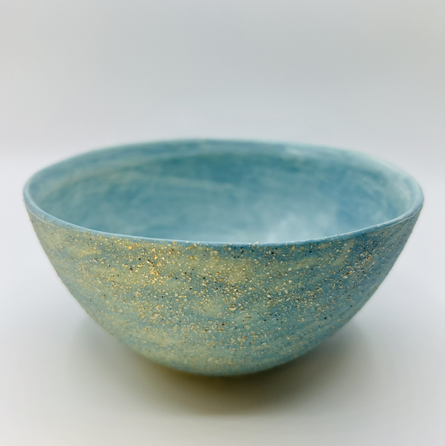 Bol turquoise pailleté