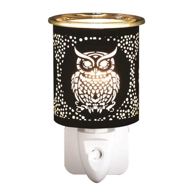 Black and Silhouette Owl Aroma Plug-In Wax Melter