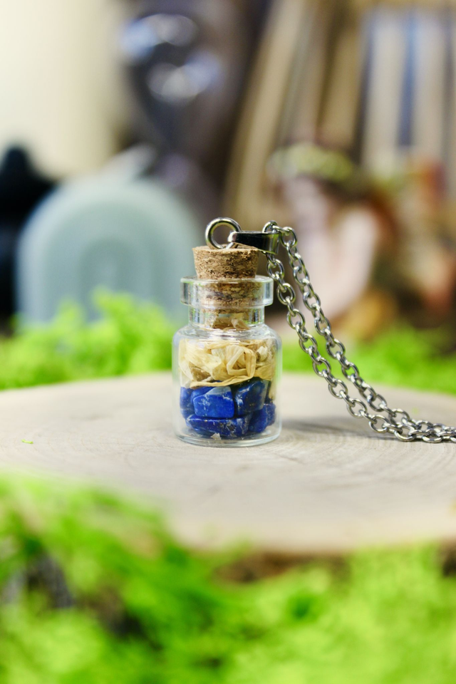 Pendentif fiole Expression joyeuse