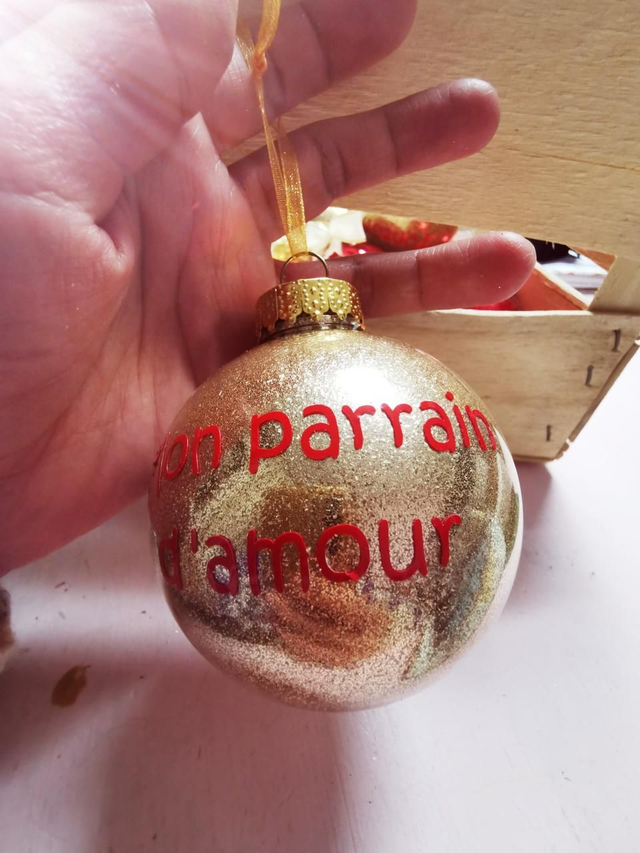Boule "mon parrain d'amour" 