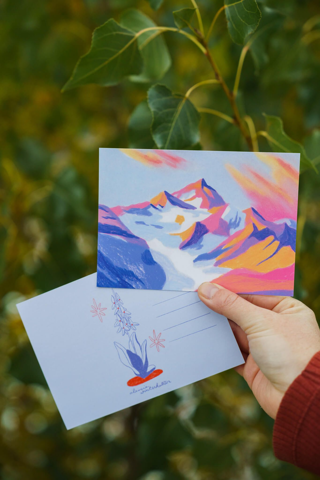 dent blanche postcard a6