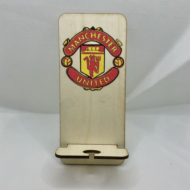 Laser cut football phone holder.