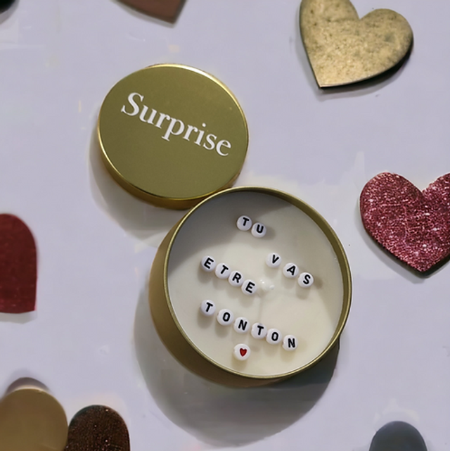 Bougie parfumée Surprise, tu vas être tonton 190g