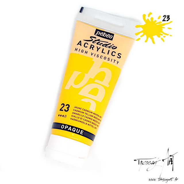 PEBEO - ACRYLIQUE 100ML - JAUNE CADMIUM MOYEN IMIT - PB016023