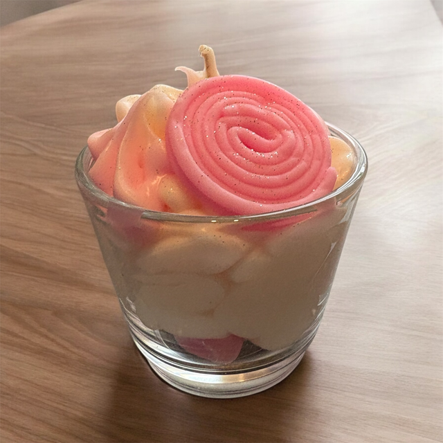 Bougie gourmande senteur barbe à papa