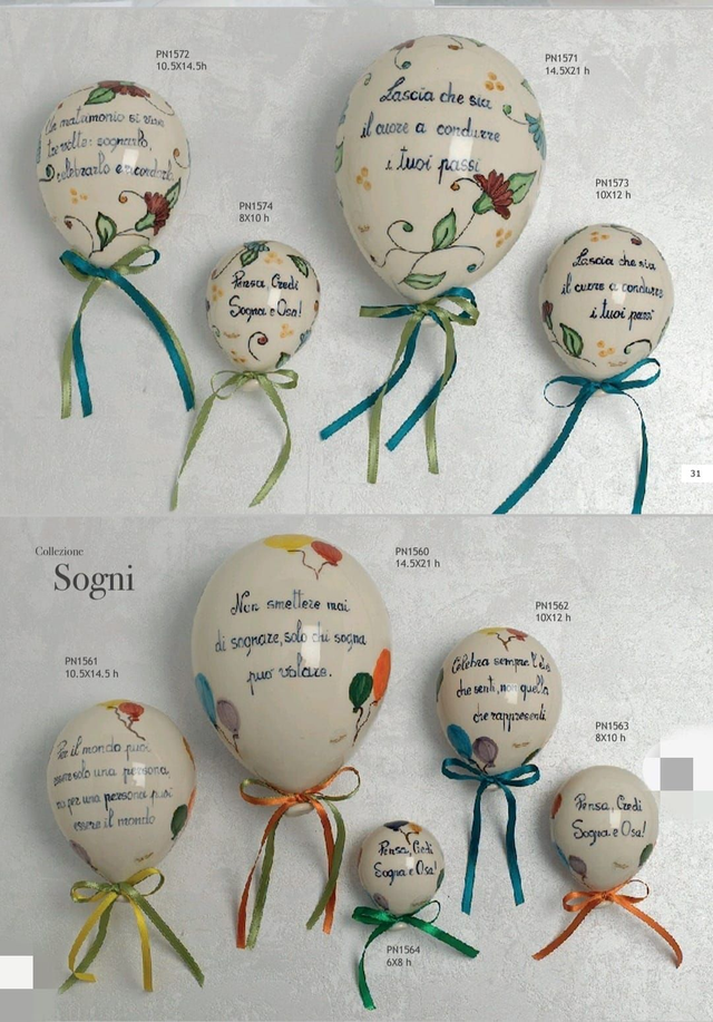Palloncino da muro in ceramica lucida