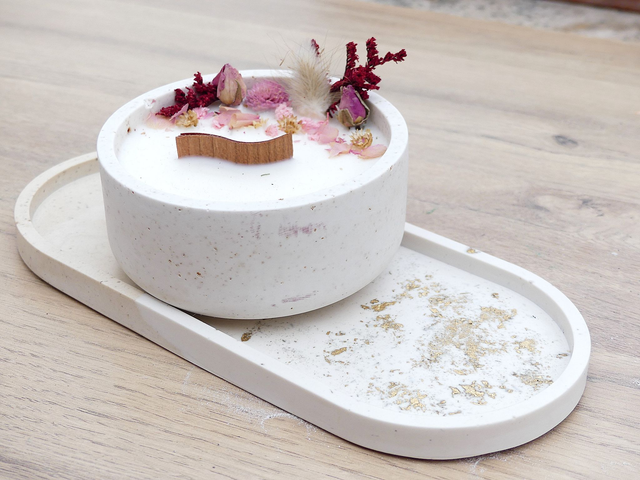 Plateau en jesmonite 