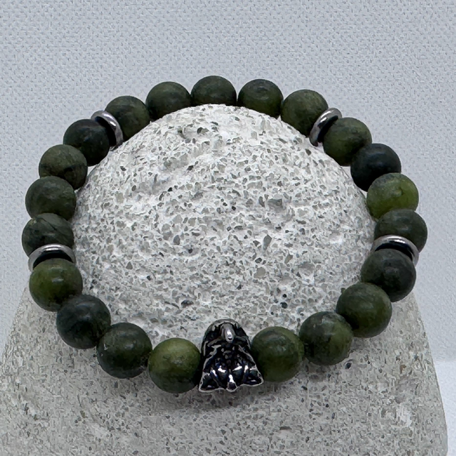 bracelet jade &amp; Corbeau : le Talisman des Esprits Lucides