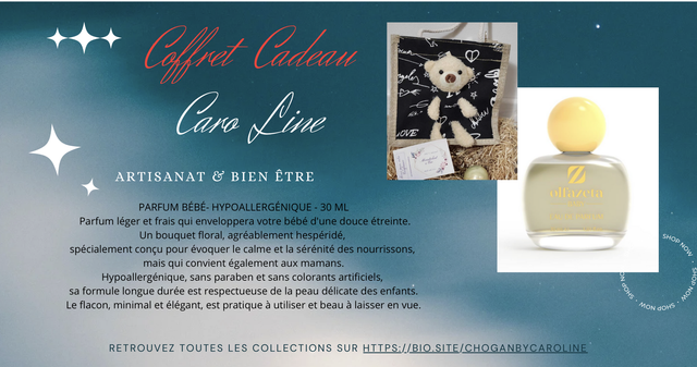 Coffret Ourson &amp; PARFUM BÉBÉ- HYPOALLERGÉNIQUE - 30 ML