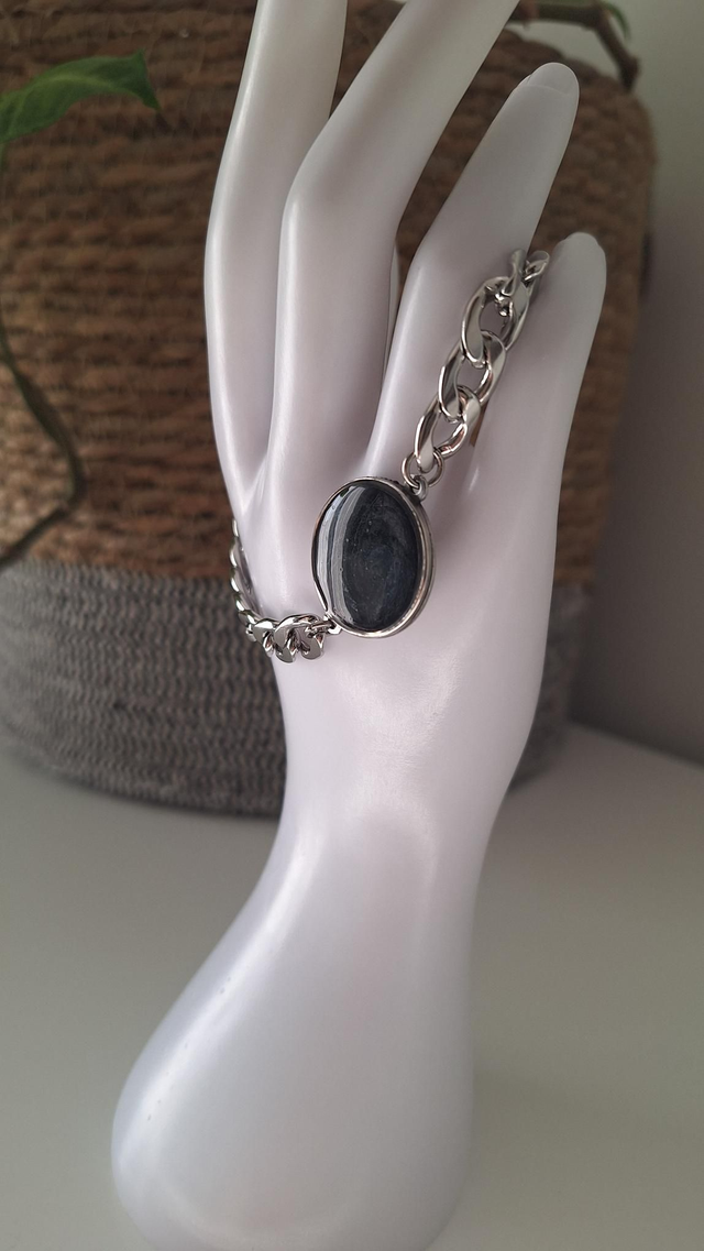 Bracelet chaîne noir