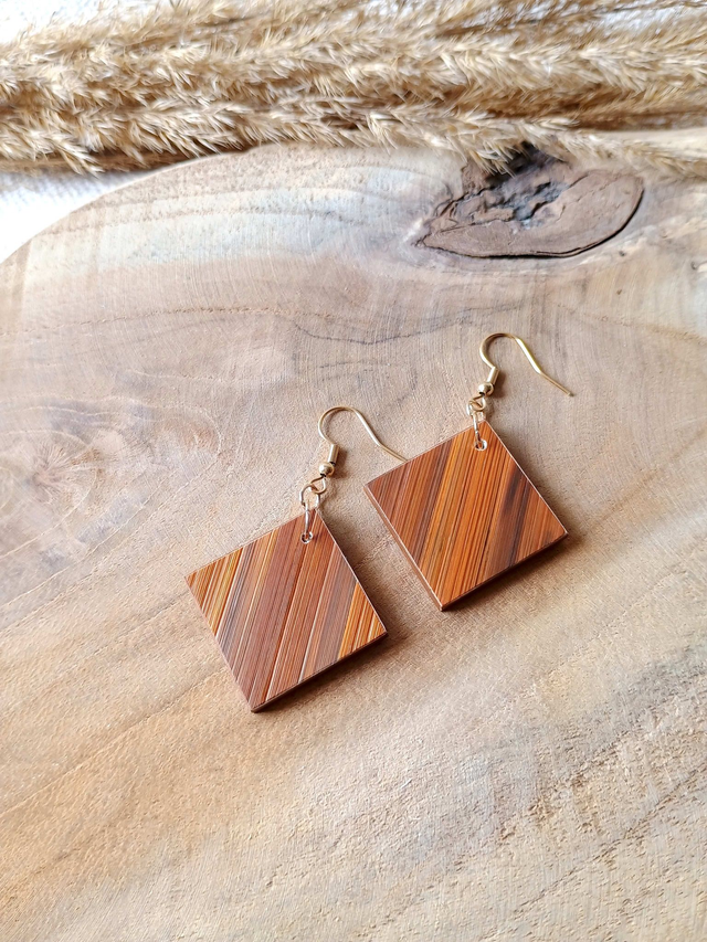 Boucles d'oreilles CARRÉ Chevron