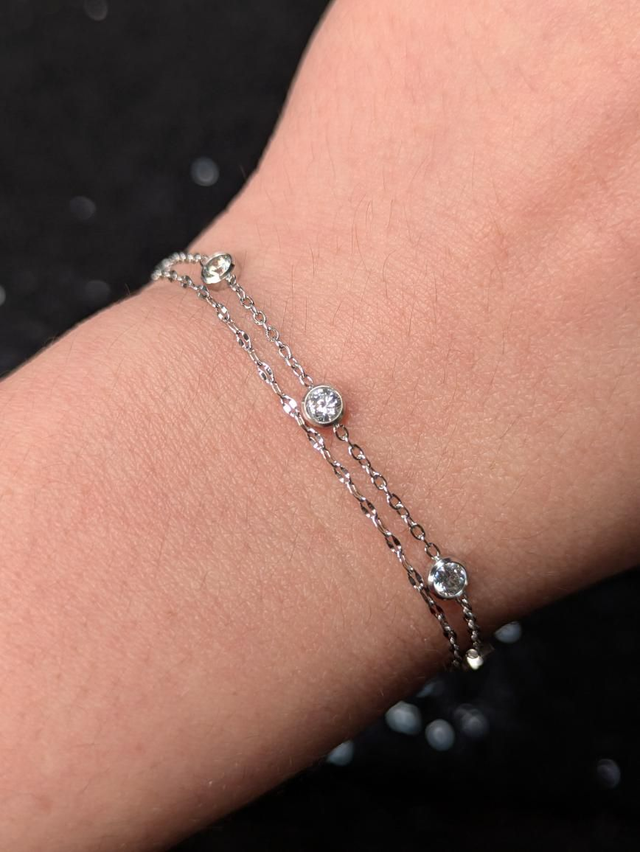 Bracelet zirconium double