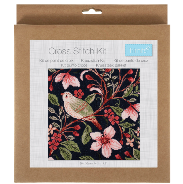 Trimits Large Counted Cross Stitch Kit: Bird Blossom