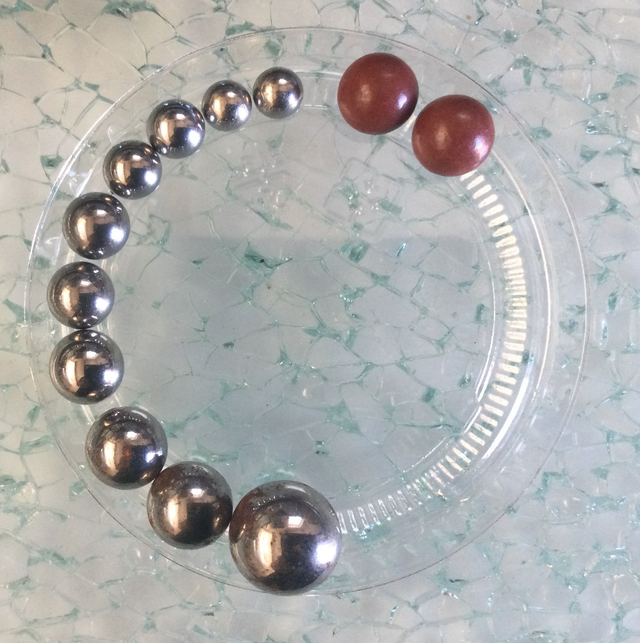 02R4 ... billes kit essai- acier 2x6mm - 2x7mm - 2x8mm -1x8,5mm - 1x9,5mm - 1x12mm - TERRE 2x9mm - INOX 1x9mm 