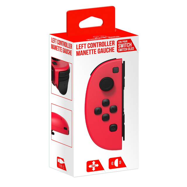 Manette type Joy-Con Gauche Rouge