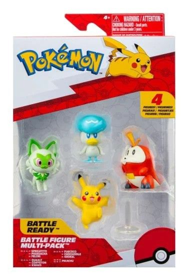 Pokemon: Sprigatito, Fuecoco, Quaxly Battle Feature Multipack