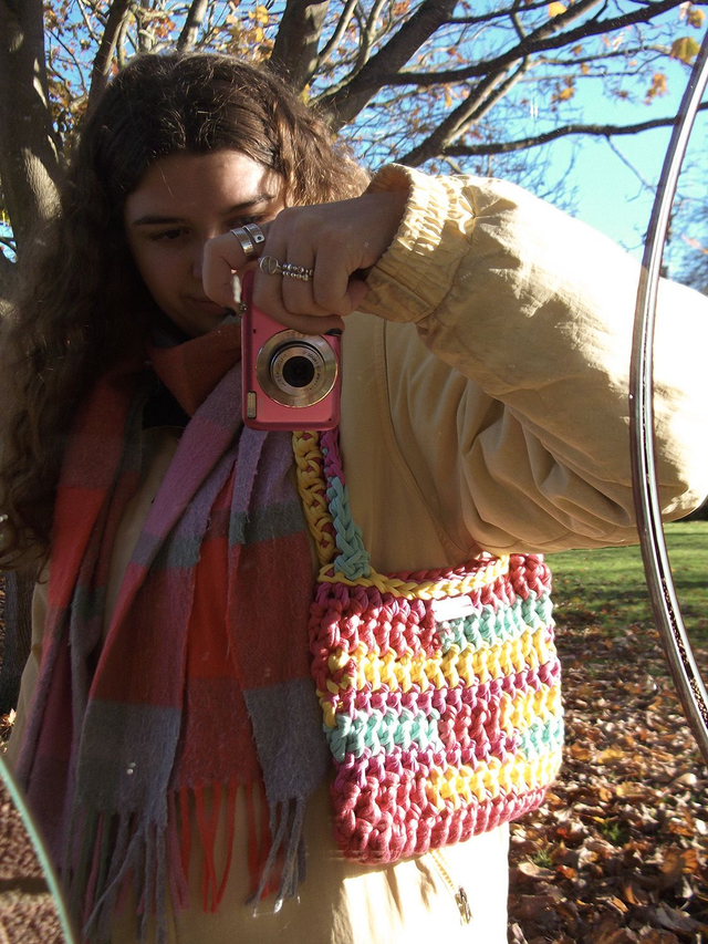 Coral, Turquoise, Magenta and Yellow T-shirt Bag