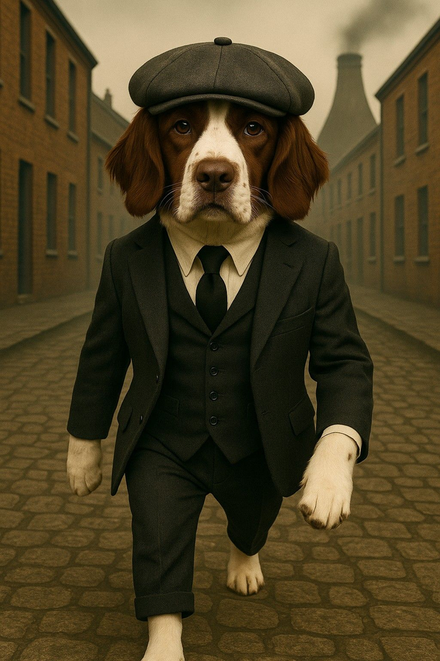 Springer Spaniel Framed Canvas Peaky Pooch