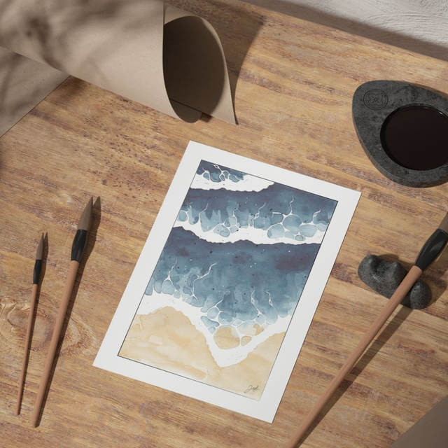 Carte postale - Bord de Mer - Indigo