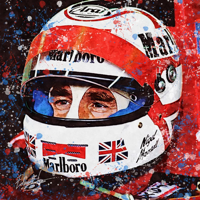 Nigel Mansell Formula One Motorsport Sports Art Print