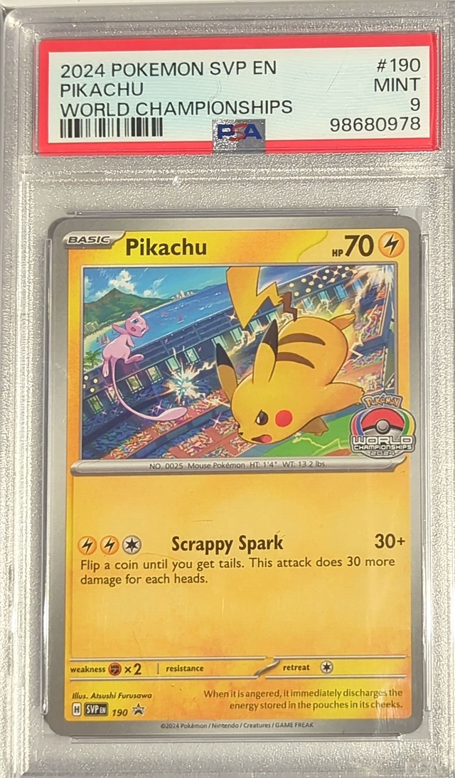 2024 Pikachu World Championships - PSA 9