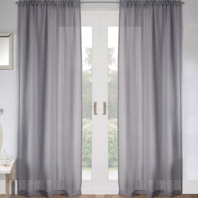 Jewel Grey Voile Panels (Pair)