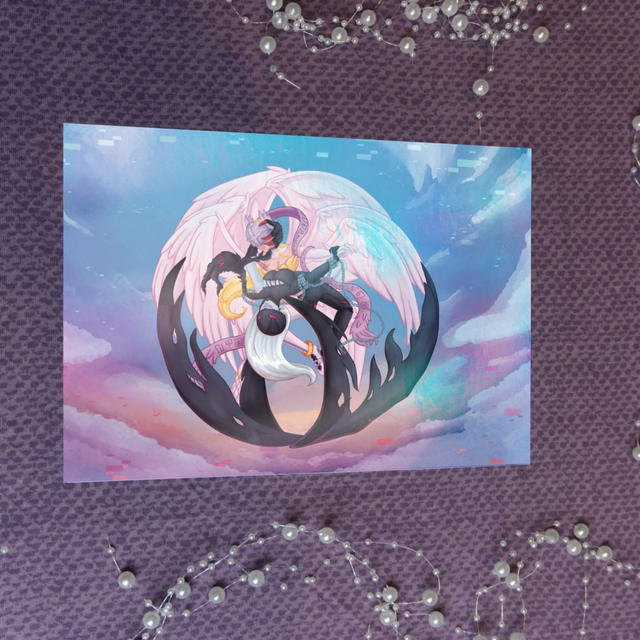 Print Angewomon x Ladydevimon (Postcard, A5, A4)