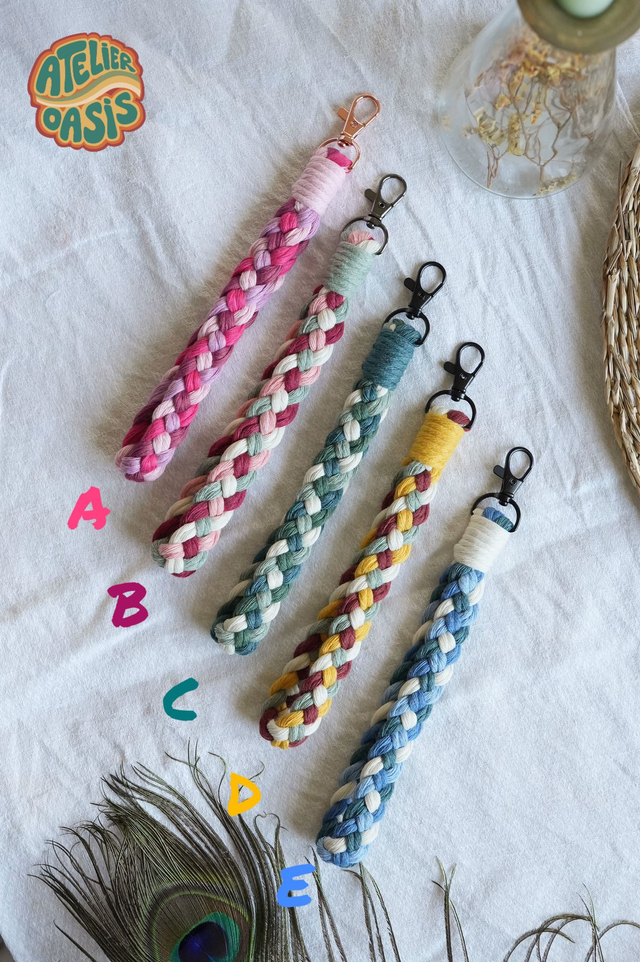 Lanière porte-clé tressée 